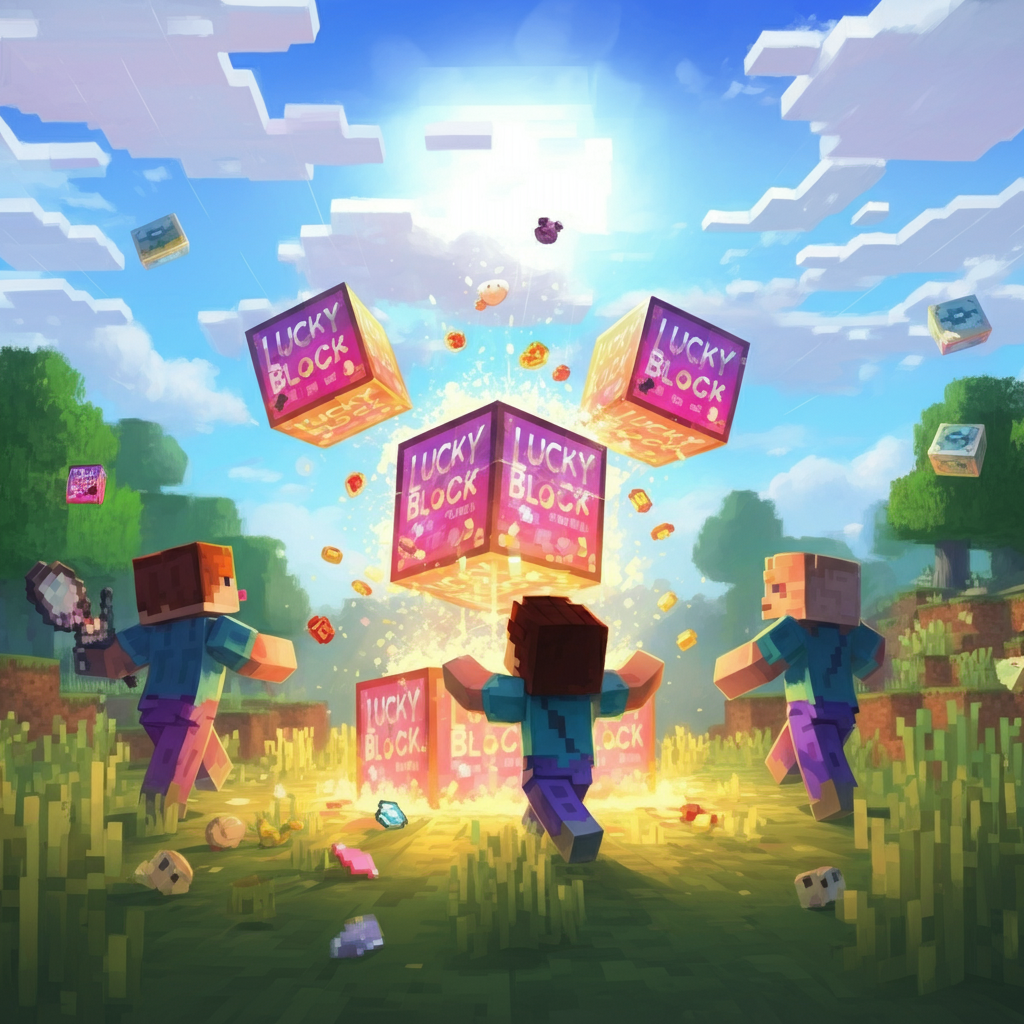 Lucky block mod for mcpe
